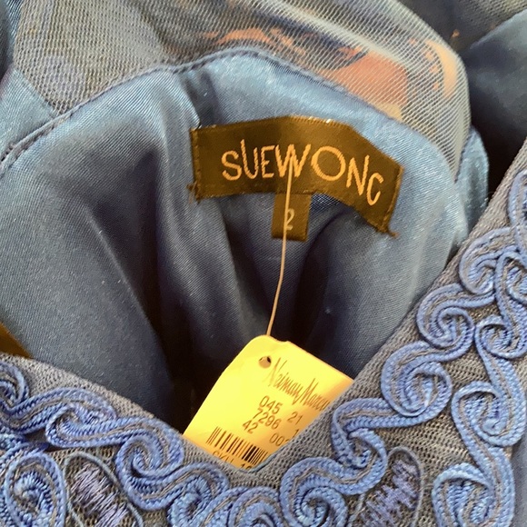 Sue Wong cobalt blue lace dress, size 2 - Picture 4 of 4